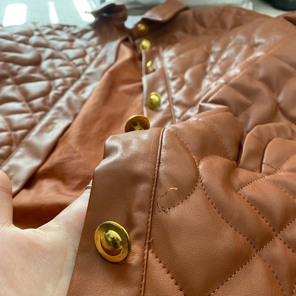 HOUSE OF SUNNY MIDCENTURY QUILTED SHIRT JACKET - Picture 14 of 14